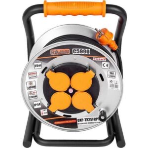 Prelungitor electric industrial pe tambur 25 m, IP44, 16 A, Richmann Exclusive