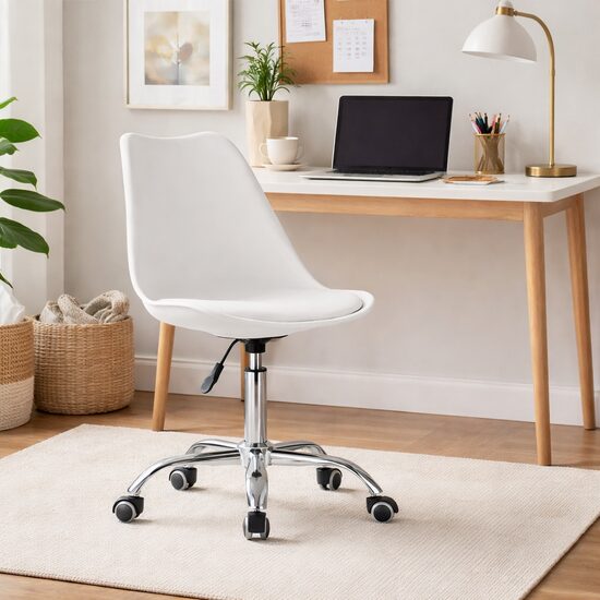 Scaun de birou rotativ pentru adulți, 48x43x91.5 cm