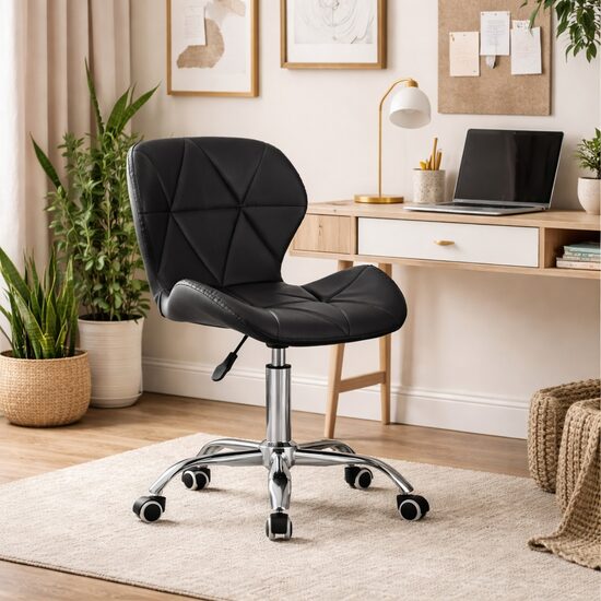Scaun de birou rotativ, piele ecologică, 47.5×55.5×84.5 cm