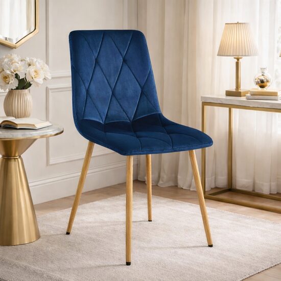 Scaun de bucătărie sau living, catifea, picioare metalice, 45x54x86.5 cm