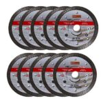 Set 10 discuri diamantate turbo pentru ceramică, tăiere umedă și uscată, 125 mm, Richmann