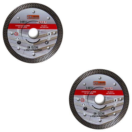 Set 2 discuri diamantate turbo subțiri pentru ceramică 125 mm Richmann Exclusive