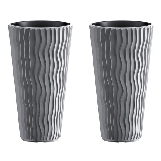 Set 2 ghivece de flori înalte, 29.7×53.1 cm, Prosperplast