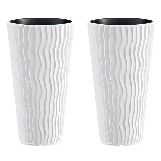 Set 2 ghivece de flori rotunde, înalte, 34.9×62 cm, Prosperplast