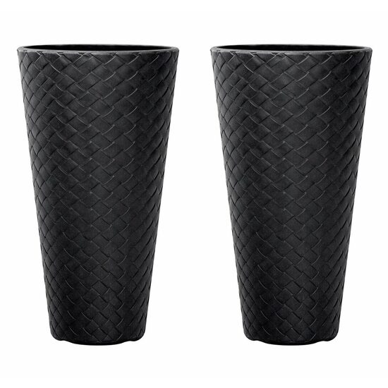 Set 2 ghivece rotunde și înalte, 30 x 55 cm, Prosperplast