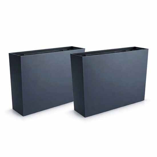 Set 2 jardiniere de exterior pentru flori, antracit, 58 cm, Prosperplast
