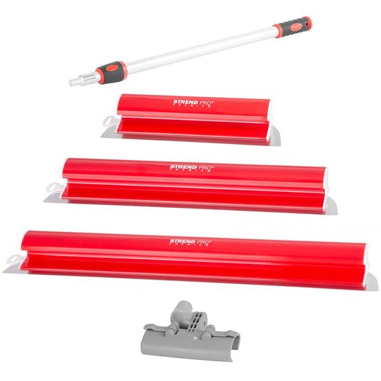 Set 3 gletiere din inox cu mâner telescopic 80 cm Strend Pro
