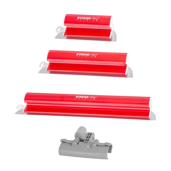 Set 3 gletiere din inox cu suport, 25, 40, 60 cm, Strend Pro