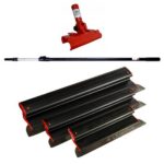 Set 3 gletiere pentru finisaj din inox cu mâner telescopic, 80 cm, Olejnik