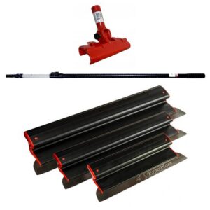 Set 3 gletiere pentru finisaj din inox cu mâner telescopic, 80 cm, Olejnik