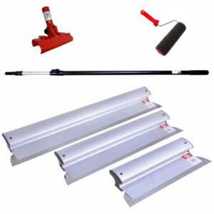Set 3 gletiere profesionale cu mâner telescopic și rolă, 80 cm, Olejnik