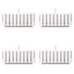 Set 4 jardiniere albe cu suport metalic și irigare, 38 cm, Prosperplast
