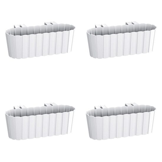 Set 4 jardiniere cu prindere pe balustradă, Prosperplast