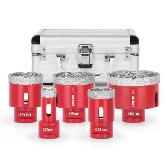 Set 5 carote diamantate M14 pentru placi ceramice 20-68 mm Strend Pro