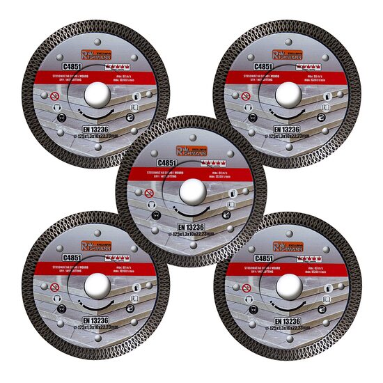 Set 5 discuri diamantate turbo subțiri 125 mm Richmann Exclusive