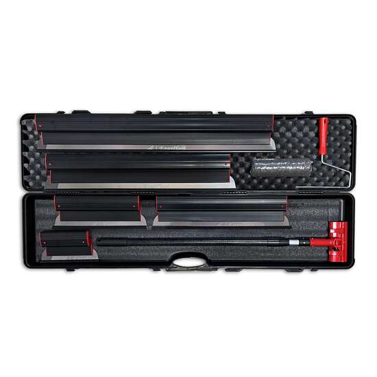 Set 5 gletiere profesionale cu lamă inox, maner telescopic, Olejnik