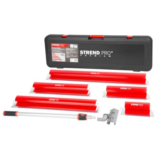 Set 5 gletiere profesionale din inox cu mâner telescopic 25-100 cm Strend Pro