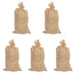 Set 5 saci din iută cu șnur pentru depozitare, 110×60 cm, Strend Pro