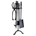 Set accesorii pentru șemineu cu suport 4 piese, 60 cm, Strend Pro