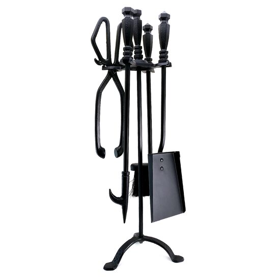 Set accesorii pentru șemineu cu suport 4 piese, 60 cm, Strend Pro