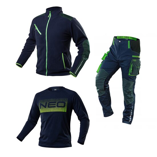 Set costum de protecție cu geacă, pantaloni și tricou, mărime XXL/56, NEO