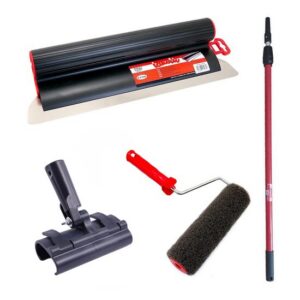 Set gletieră din inox pentru pereți cu mâner telescopic, 60 cm, Lanoliv
