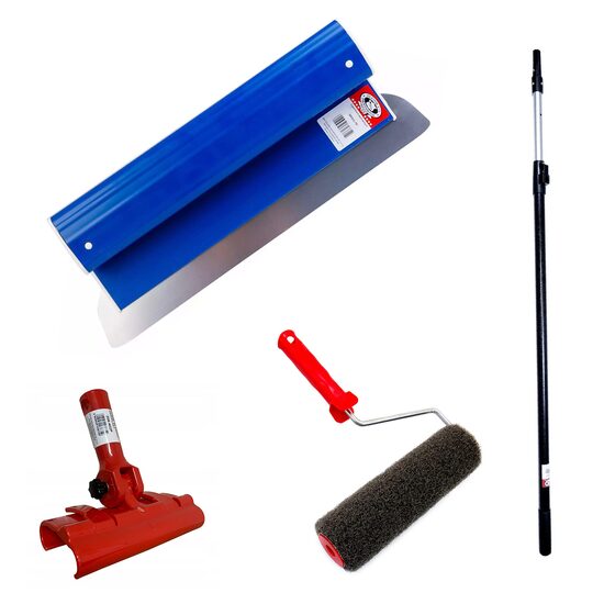 Set gletieră pentru finisat pereți cu rolă și prelungitor, 80 cm, Olejnik