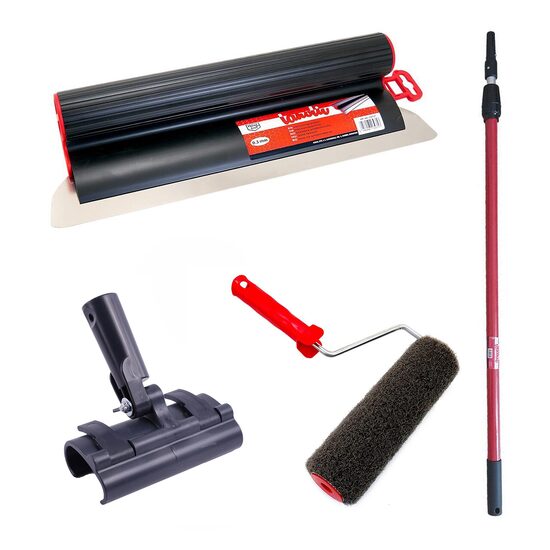 Set gletieră profesională de inox cu prelungitor și rolă, 80 cm, Lanoliv