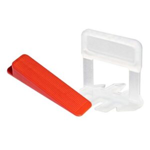 Set nivelare gresie cu 500 distanțiere și 100 pene, 2 mm, Beorol