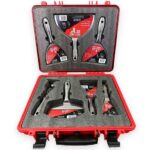 Set șpacluri din inox monobloc pentru pereți, 7.5-20 cm, cu geantă Olejnik