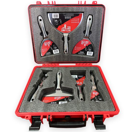 Set șpacluri din inox monobloc pentru pereți, 7.5-20 cm, cu geantă Olejnik