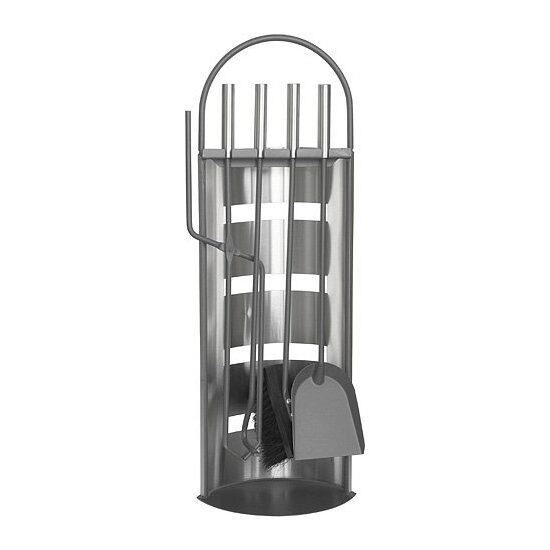 Set ustensile șemineu din inox cu suport, 4 piese, 66 cm, Strend Pro