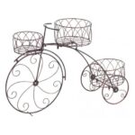Suport flori bicicletă vintage pentru 3 ghivece, 60x21x42 cm, Strend Pro