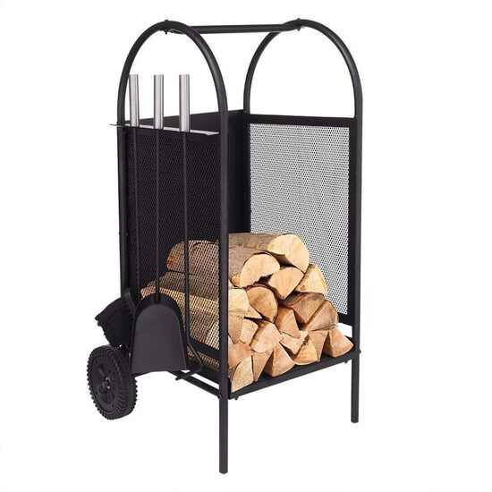 Suport pentru lemne de foc cu accesorii, 60x35x35 cm, Strend Pro