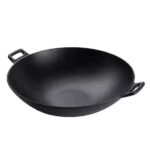 Tigaie wok din fontă pentru aragaz și foc deschis, 50 cm, Perfect Home