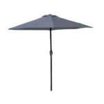 Umbrelă de soare cu manivelă, gri antracit, 230 cm, Strend Pro