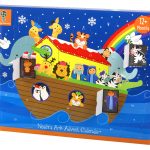 Arca lui Noe, calendar de Advent din lemn cu 24 de piese, Orange Tree Toys