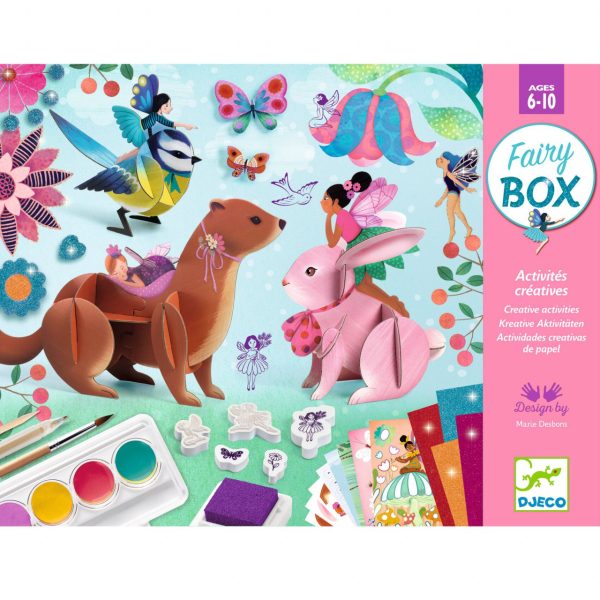 Atelier creativ cu zâne: pictură, răzuire, mozaic și desen, 6 activități, Djeco