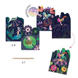 Atelier creativ cu zâne: pictură, răzuire, mozaic și desen, 6 activități, Djeco