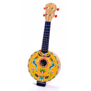 Banjo cu 4 corzi pentru copii, instrument muzical din lemn, Djeco
