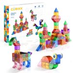 Blocuri magnetice de construcție Cubixx, set STEM de 85 de piese, Clicstoys