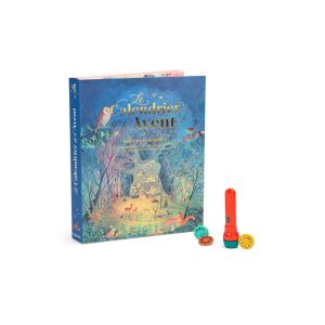Calendar de Advent cu lanternă proiector și 23 de discuri cu povești, Moulin Roty