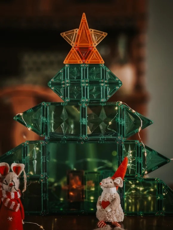 Calendar de advent cu piese magnetice de construit, 37 de piese, Cleverclixx