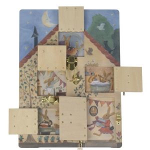 Căsuța iepurașilor din lemn cu sisteme de închidere, inspirată Montessori, Egmont Toys