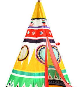 Cort tip indian Teepee pentru copii, cu ferestre și ușă, Djeco