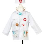Costum de doctor cu jachetă din bumbac twill și accesorii din lemn, Souza!