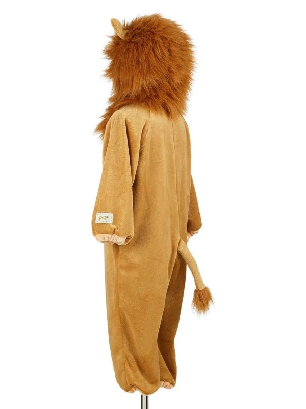 Costum de leu pentru copii, salopetă cu glugă și coamă, Souza!
