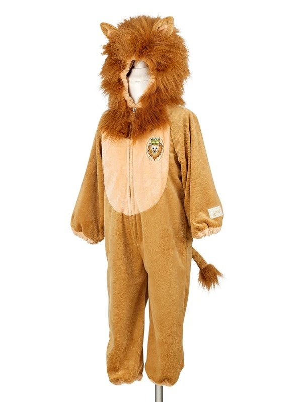 Costum de leu pentru copii, salopetă cu glugă și coamă, Souza!