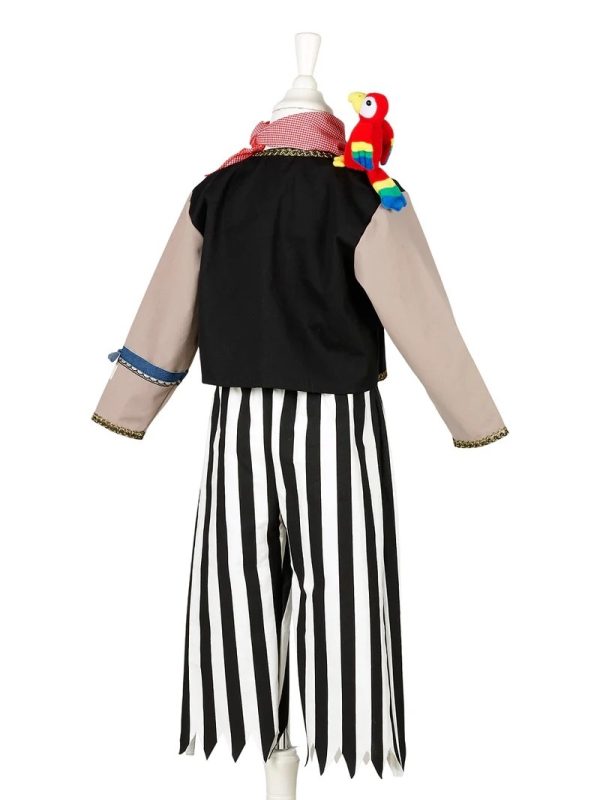 Costum de pirat cu 4 piese și papagal de pluș, Souza!