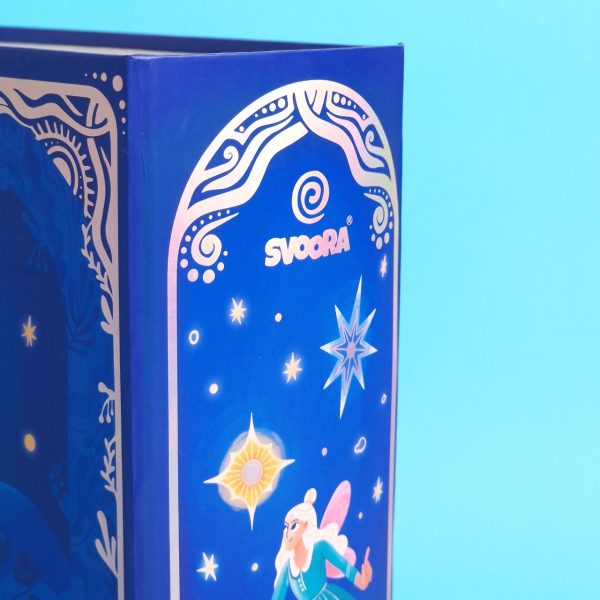 Cutie muzicală de bijuterii în formă de carte, cu sertărașe și oglindă, Svoora